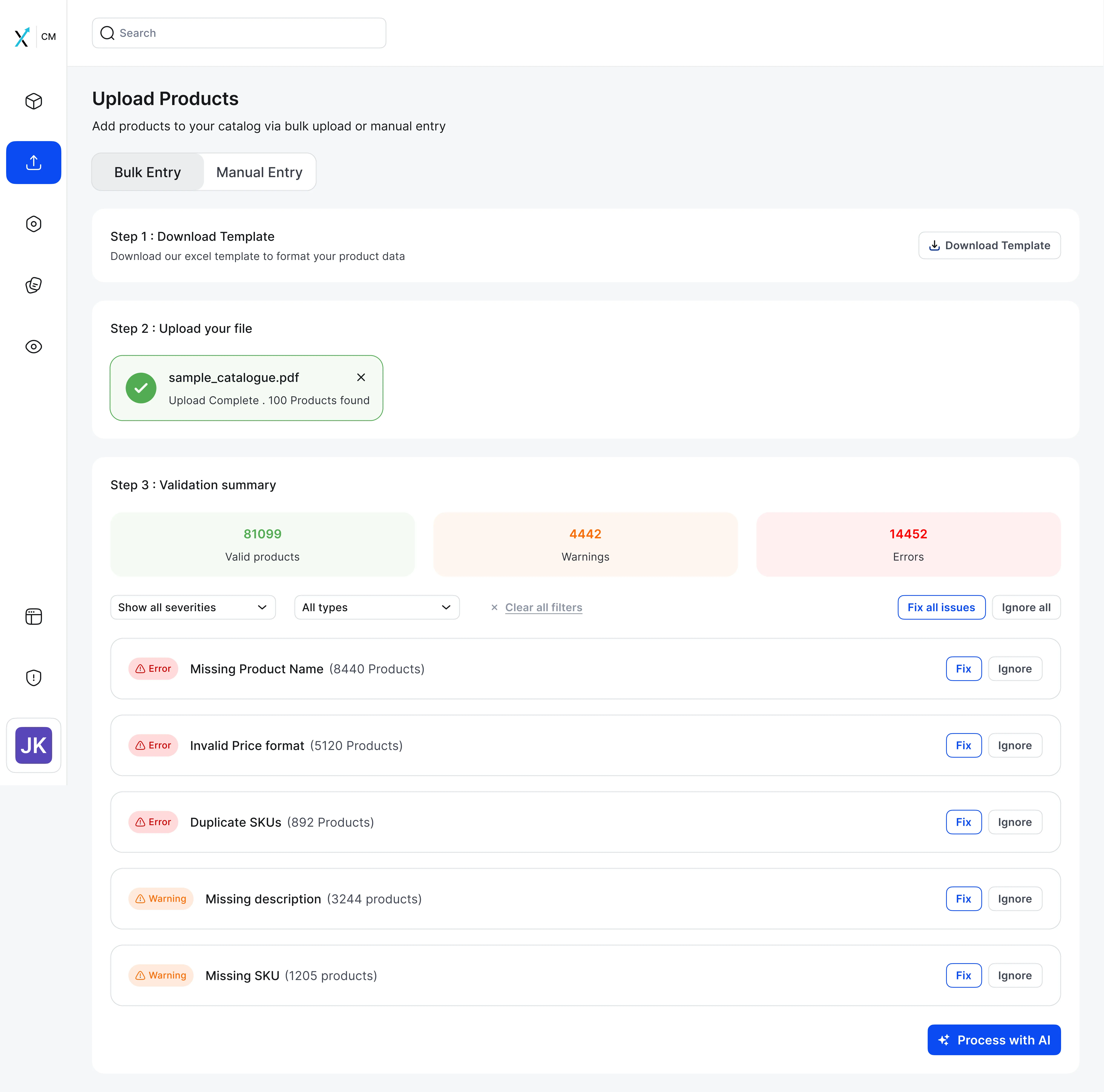 Bulk Upload Flow